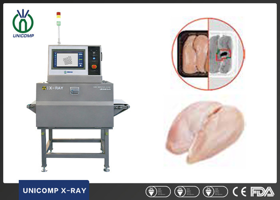 Machine d'inspection de rayon de la nourriture X pour vérifier les corps étrangers à l'intérieur de la viande fraîche avec le réjecteur automatique