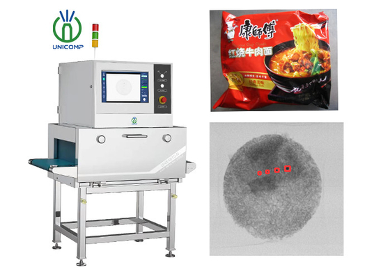 Équipement de détection des rayons X alimentaires pour vérifier les aliments emballés secs avec un réjecteur automatique