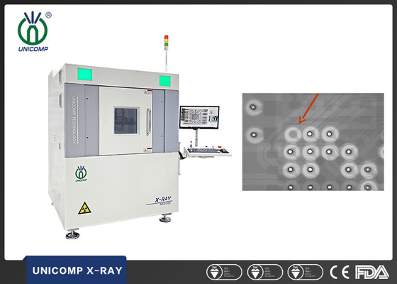 Rayon X AX9100 du microfocus 130kV d'Unicomp de manfuacturer de machines de rayon X de la Chine avec la vue oblique de 2.5D FPD pour PCBA IC BGA PTH