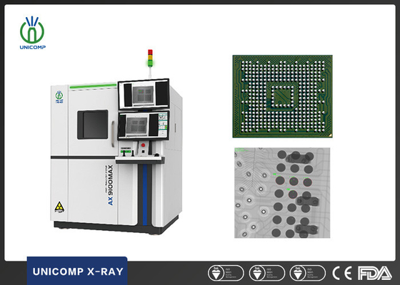 Les cartes électroniques 2D et 2.5D machine à rayons X AX9100MAX avec table de rotation à 360 degrés pour BGA&PCB