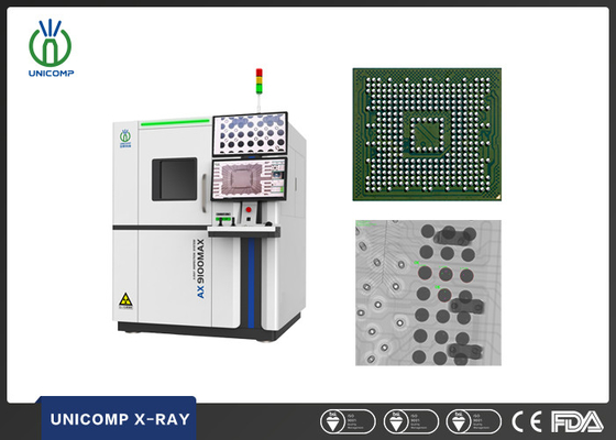 Des cartes électroniques de haute spécification 2D et 2.5D machine à rayons X Unicomp AX9100MAX avec table de rotation à 360 degrés pour l'inspection BGA et PCB
