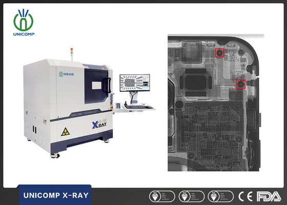 90KV Micron Focus Spot Size Tube Machine à rayons X Unicomp Modèle mis à niveau AX7900 Avec deux ordinateurs pour vérifier la qualité du téléphone portable