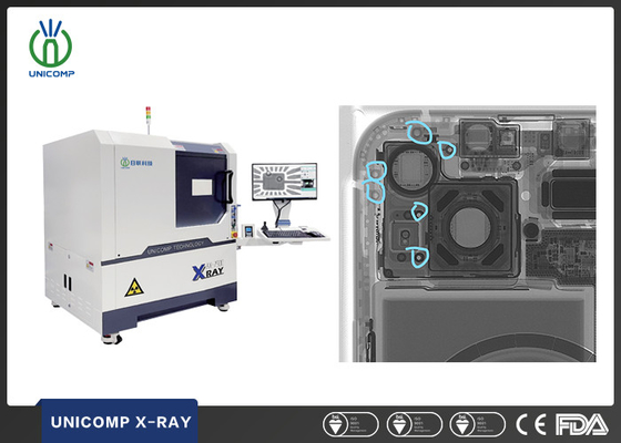 Unicomp AX7900 Machine à rayons X 2D 2.5D de haute spécification pour l'inspection des téléphones cellulaires et la vérification des fissures