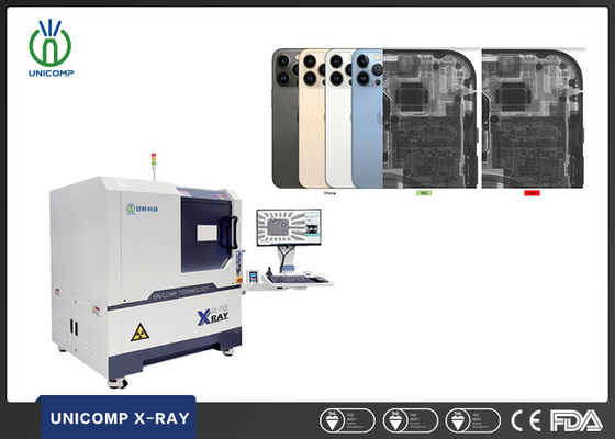 SMT PCB Machine à rayons X haute résolution Micron Focus Spot Taille Unicomp AX7900 Pour l'inspection de la qualité et des fissures à l'intérieur du téléphone portable