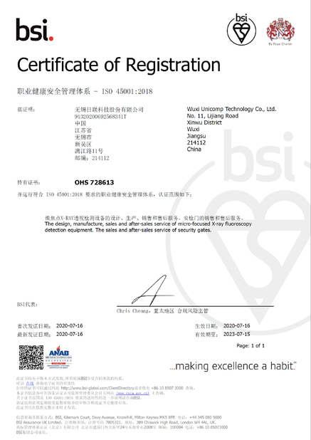 Chine Unicomp Technology Certifications